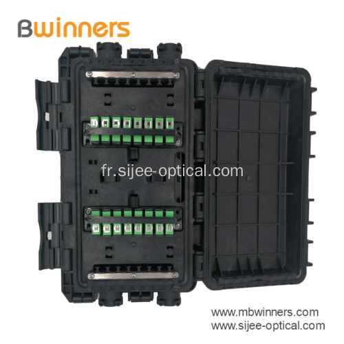 Type en ligne horizontal de fermeture d'épissure de fibre optique de 24 noyaux